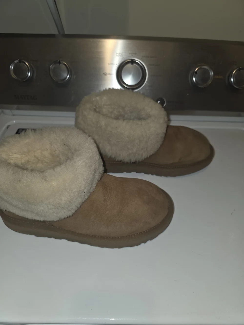 UGG Women’s Chestnut Suede Shearling Cuff Booties